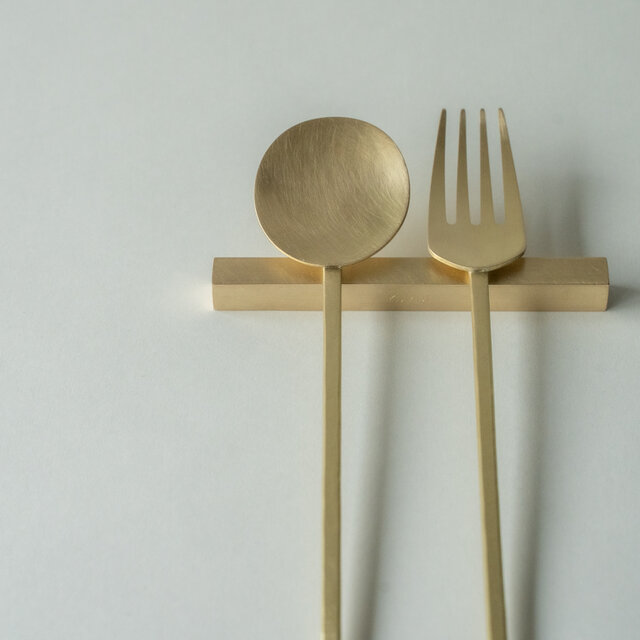 真鍮スッカラ4本セット 山田憲栄 真鍮のスッカラ | iroirobes