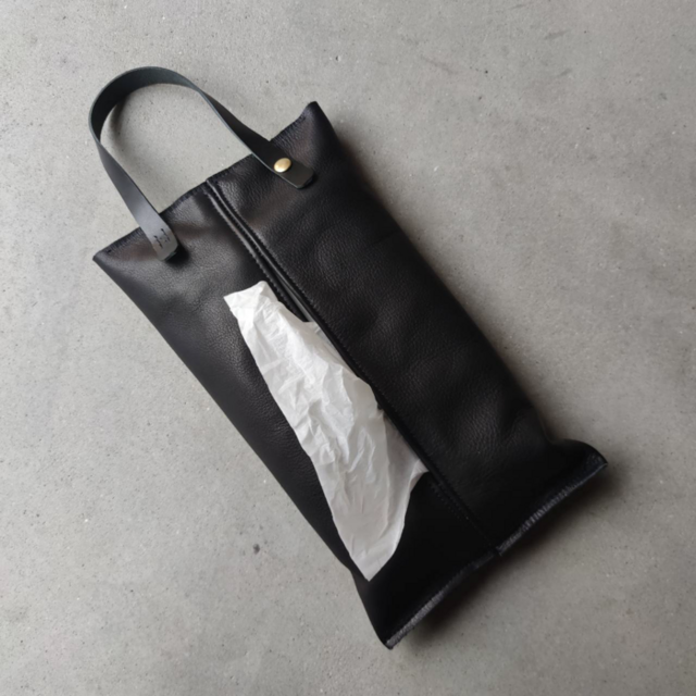 本革レザーティッシュボックスケース 家はもちろん、キャンプなどの