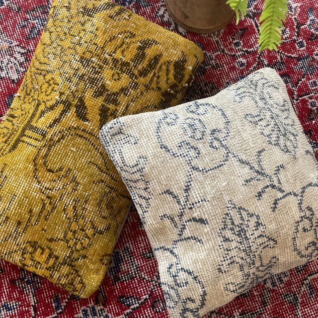トルコヴィンテージラグクッションカバー 2枚セット 36×36 30×50