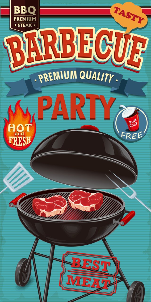 BBQ バーベキュー 焼肉 アウトドア キャンプ レトロ 店舗 自宅