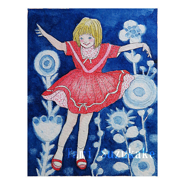 水彩画・原画「踊る少女」 | iichi 日々の暮らしを心地よくする