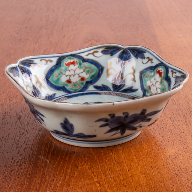 古伊万里 染錦 松竹梅文 隅切角皿 江戸後期 E1696 | iichi 日々の