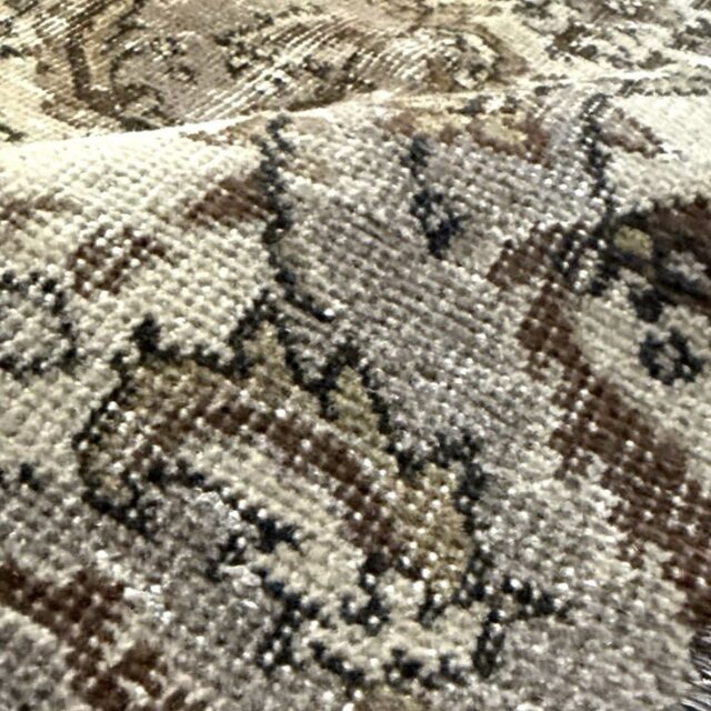 116×204 グレージュ×ブラウン 王道メダリオン トルコヴィンテージラグ