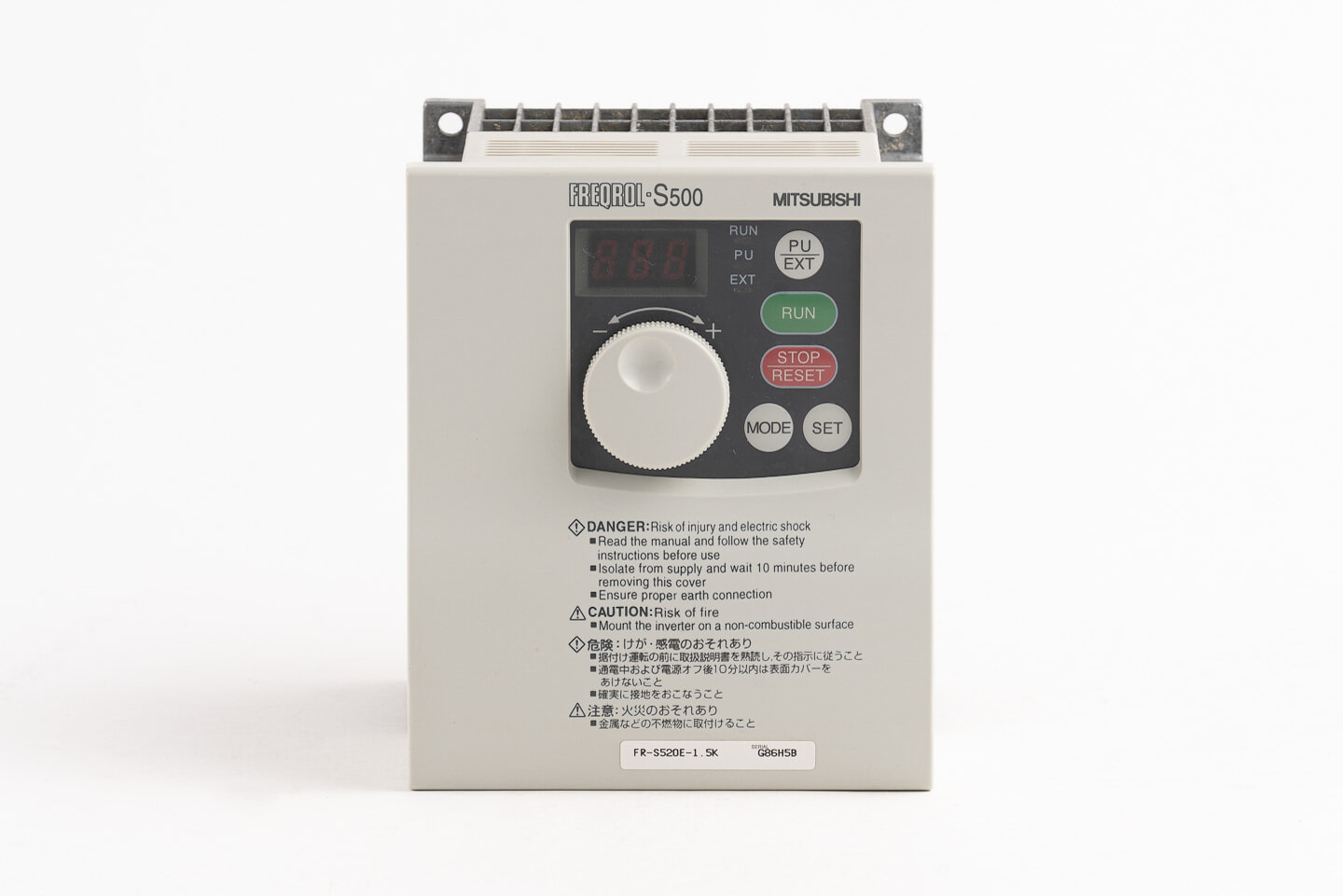 三菱 インバータ FR-S520E-1.5K (通電時間1000h未満) | 保守部品.com