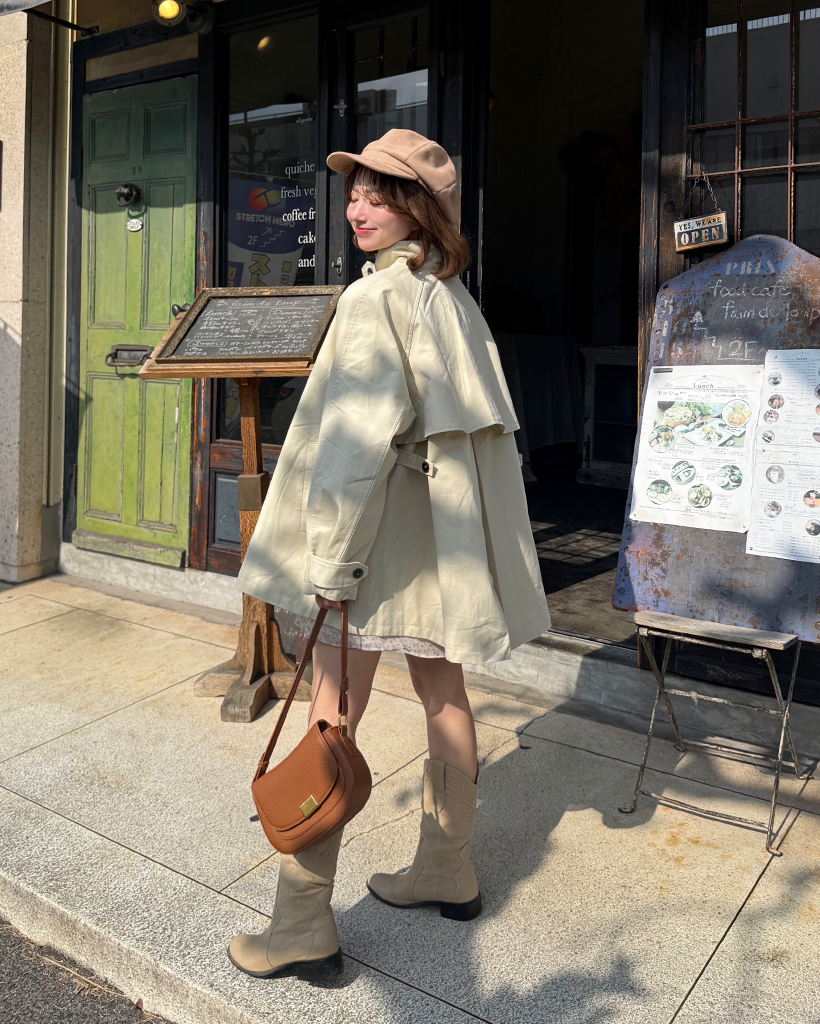 スタンドネックケープバックダブルジップジャケット | ファッション