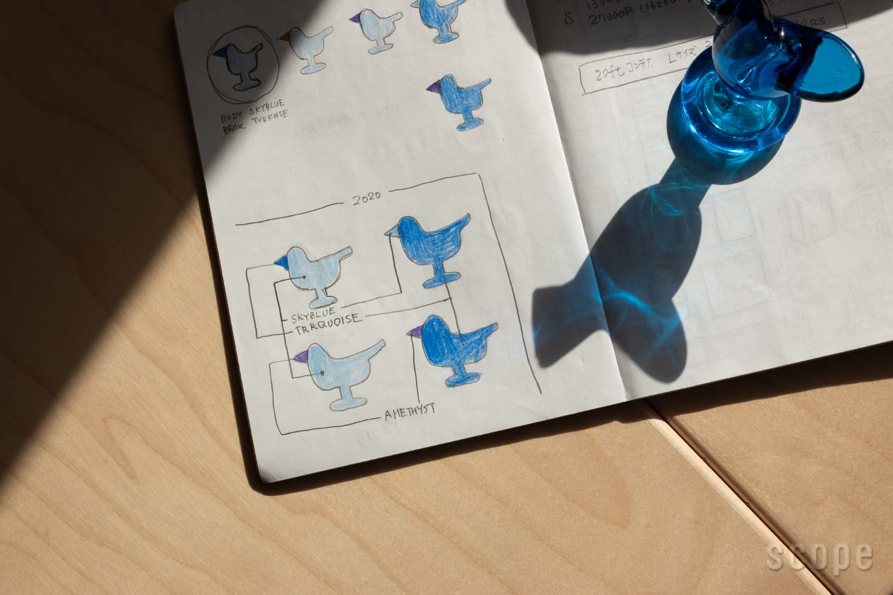 販売終了】iittala | Birds by Toikka ミニシエッポ脚付 ターコイズ x