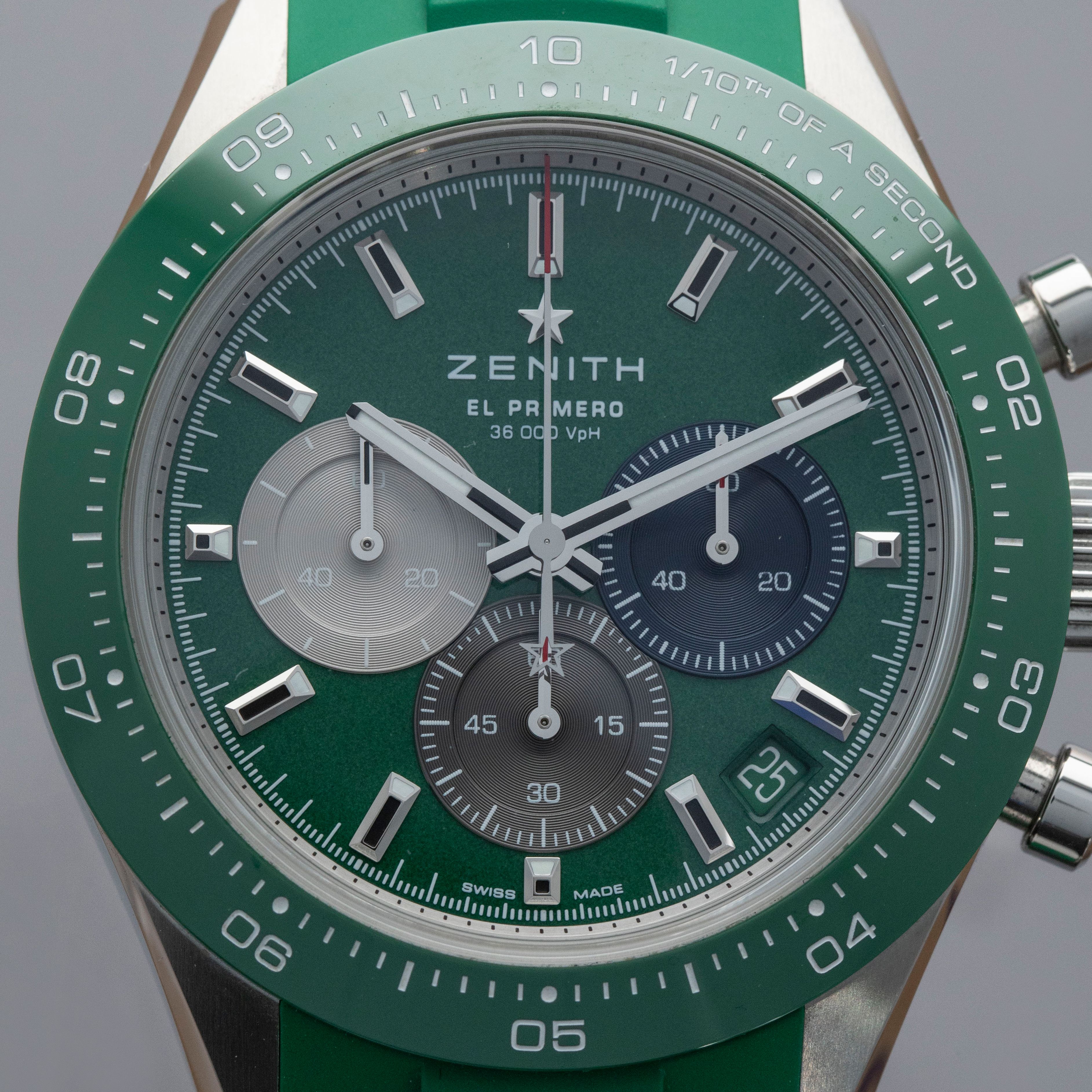 Zenith Chronomaster Sport 03.3119.3600/56.R952 Green Ceramic Bezel