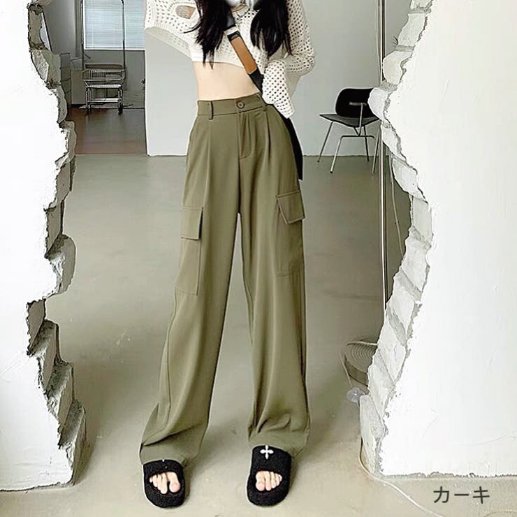 さらテロカーゴポケットパンツ 秋 冬 韓国 韓国ファッション パンツ
