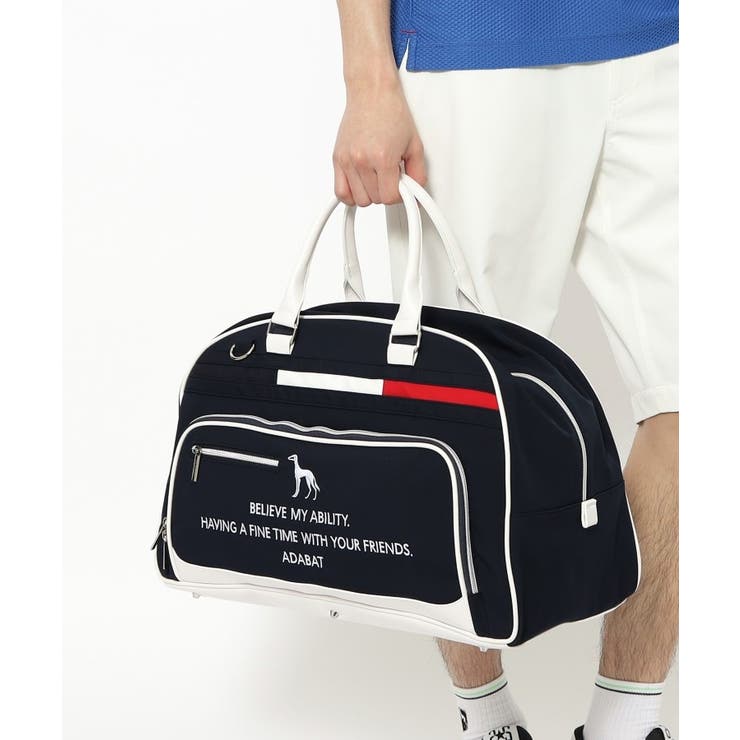 新レーベル ADABAT NAVY】トリコロールボストンバッグ[品番