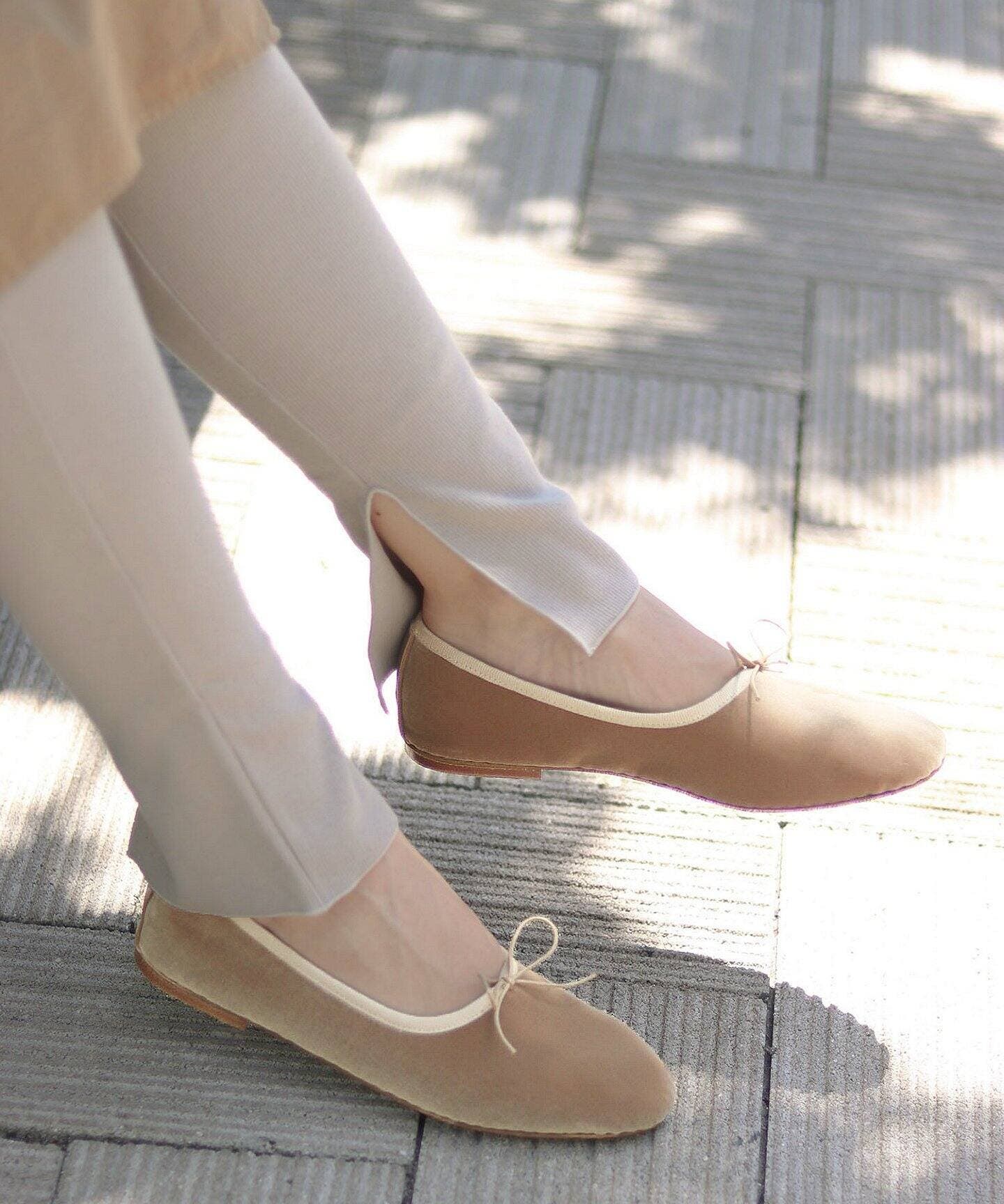 Spick and Span 】【SPELTA】ベルベットバレエシューズ◇[品番