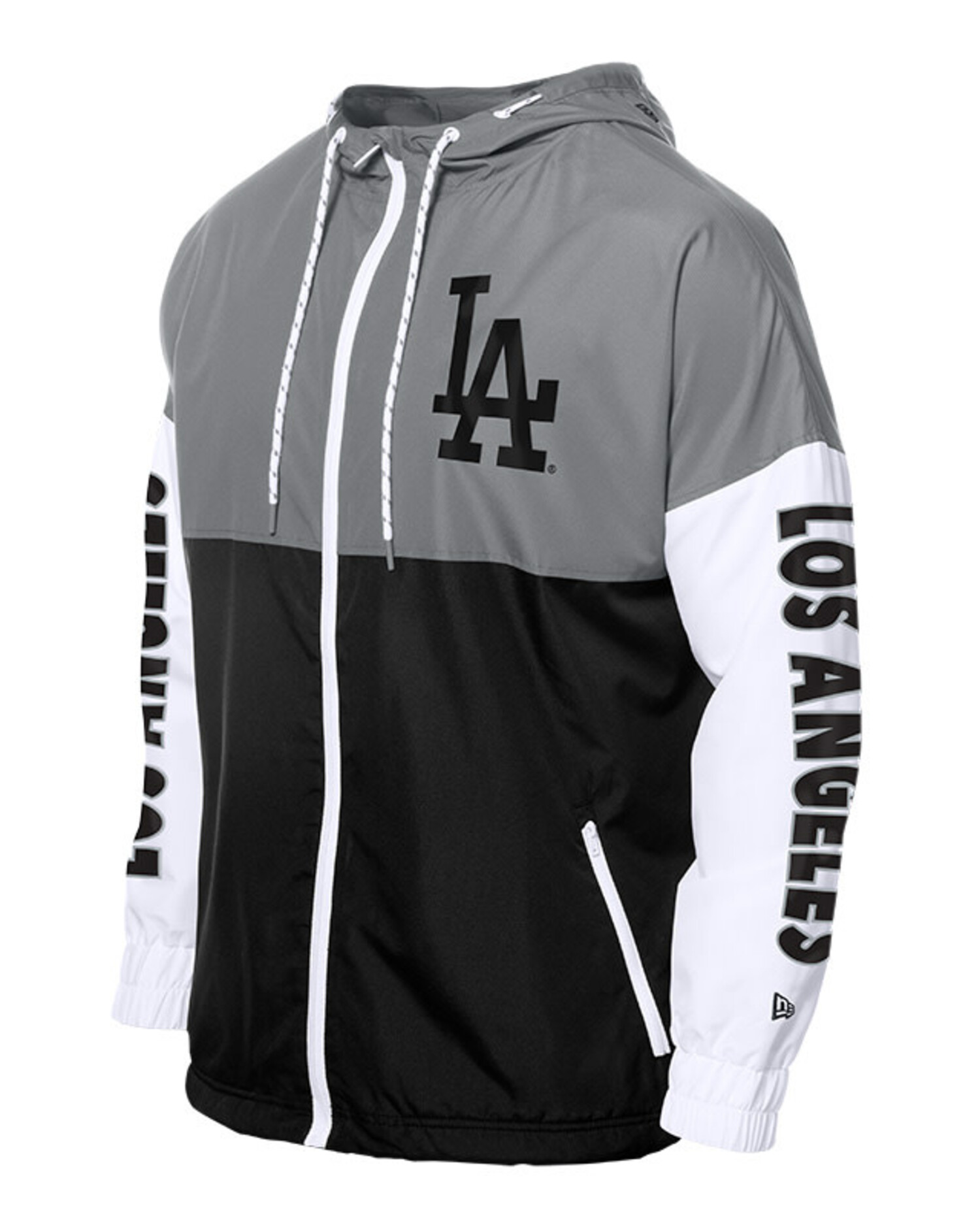 LA Dodgers Men's NE Full-Zip Color Block 2.0 Windbreaker with Hood