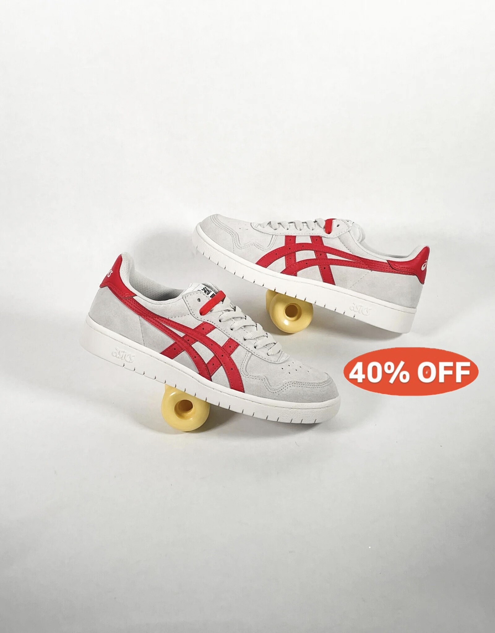 ASICS SKATE JAPAN PRO CLOUD GREY/CLASSIC RED - KINGSWELL - Los Feliz