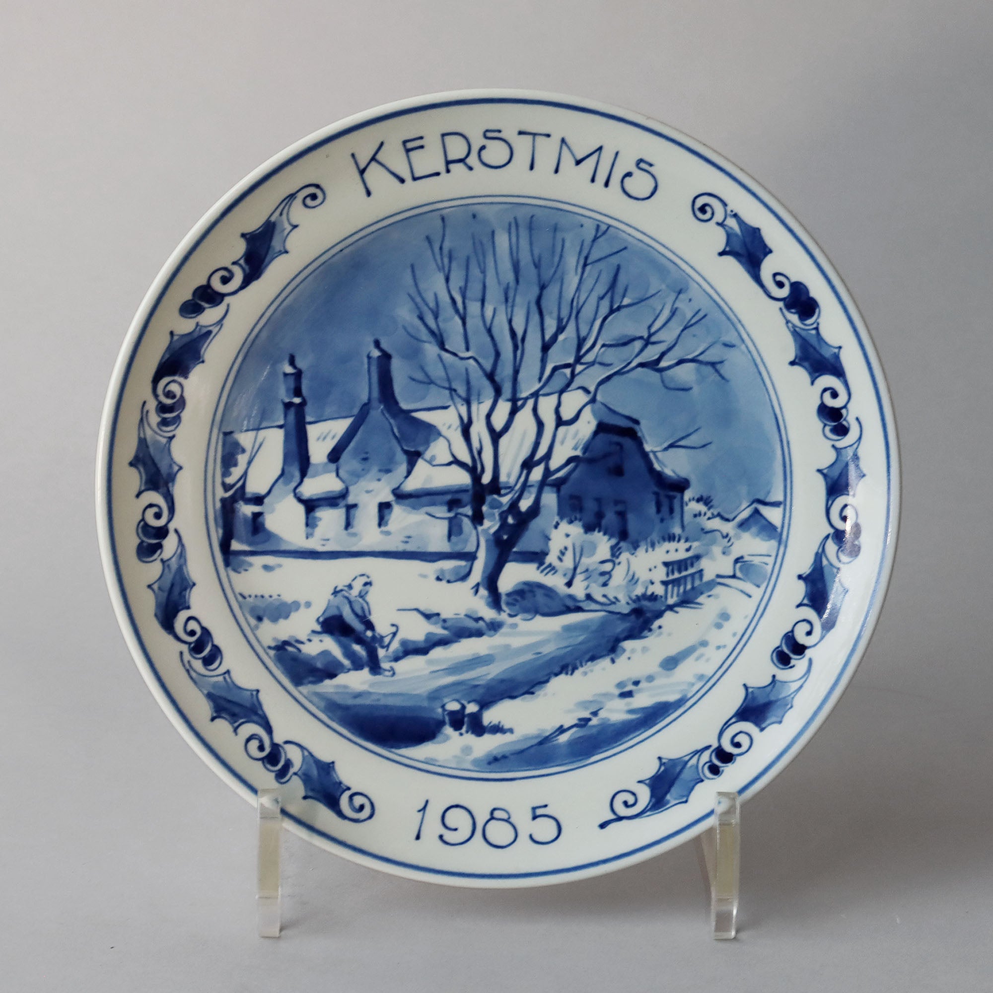 ロイヤルデルフト イヤープレート(18.3cm) 1985年【royal delft year