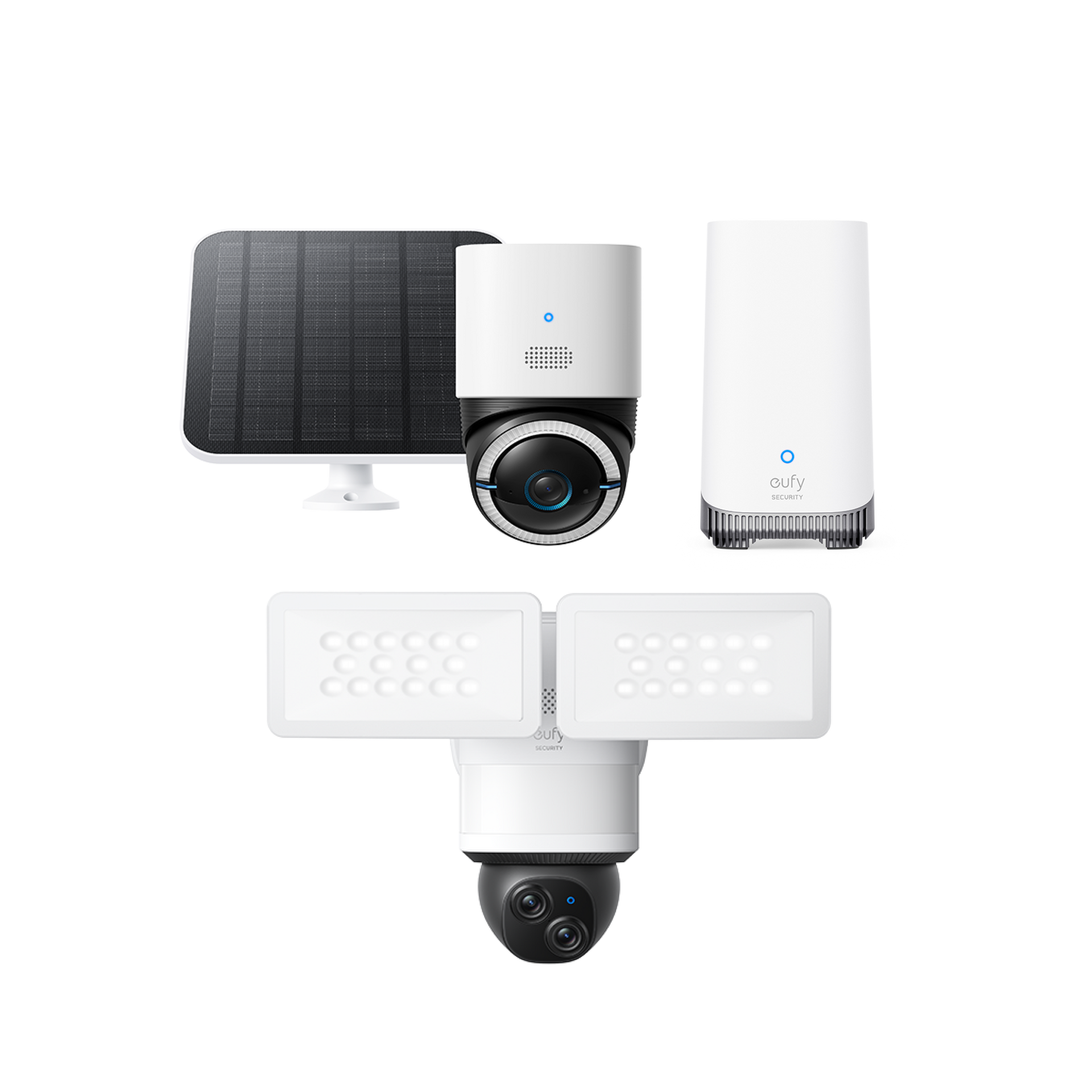 eufy 4G LTE Cam S330 + Floodlight Camera E340 + HomeBase™ S380