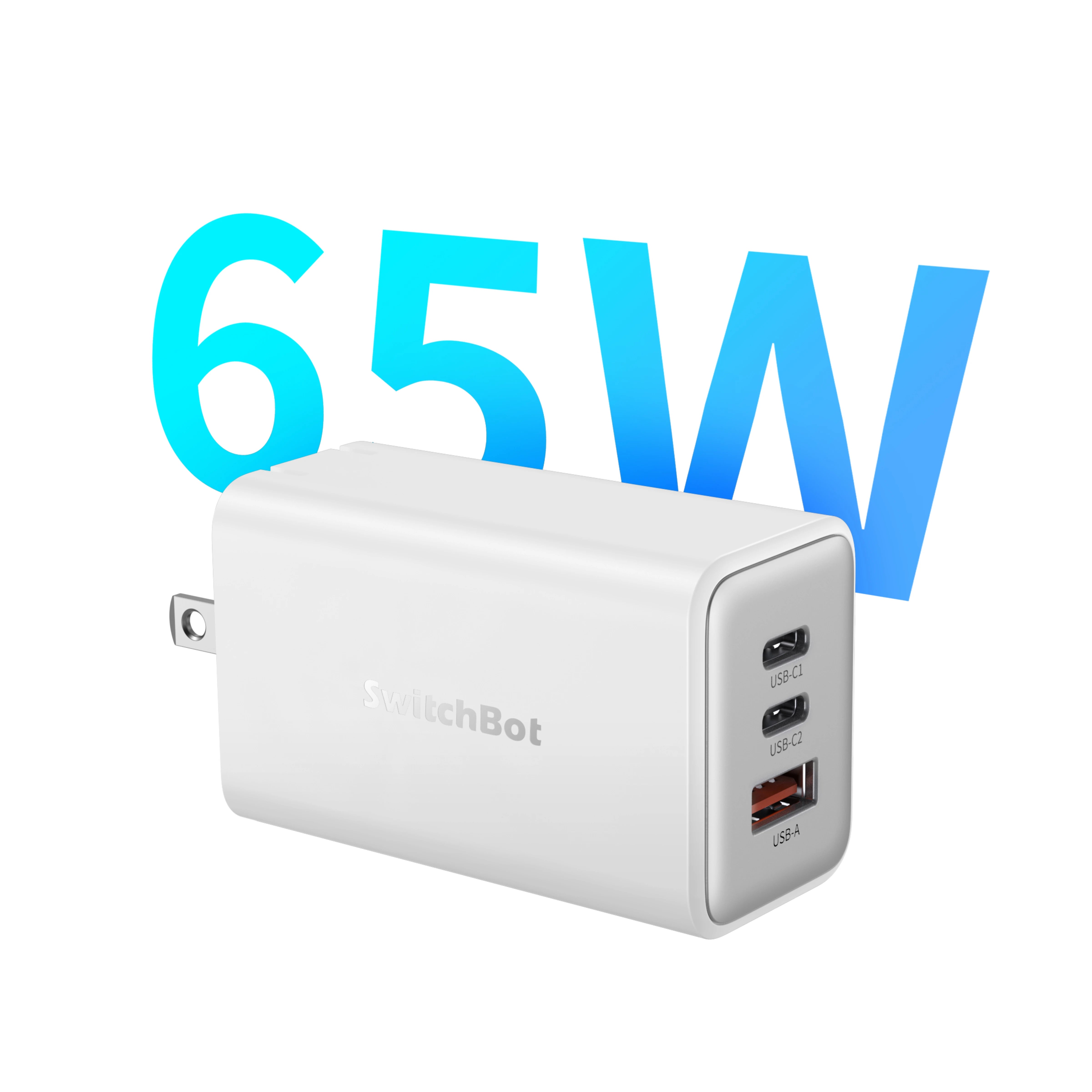 SwitchBot GaN 65W 急速充電器 | 最大65Wの高出力 | 急速充電対応