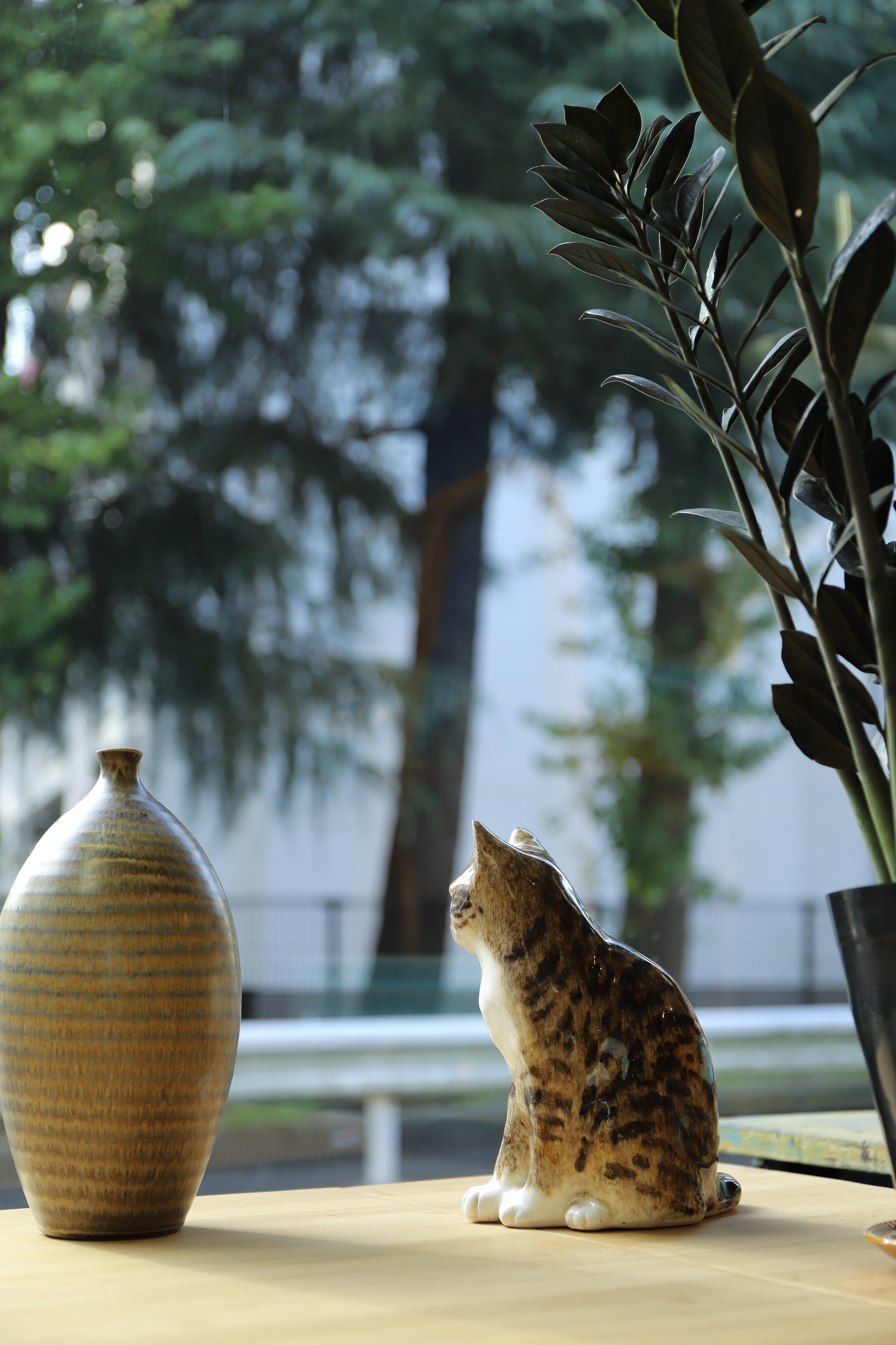 ウィンスタンレイキャット ケンジントンキャット キジ白猫 陶器