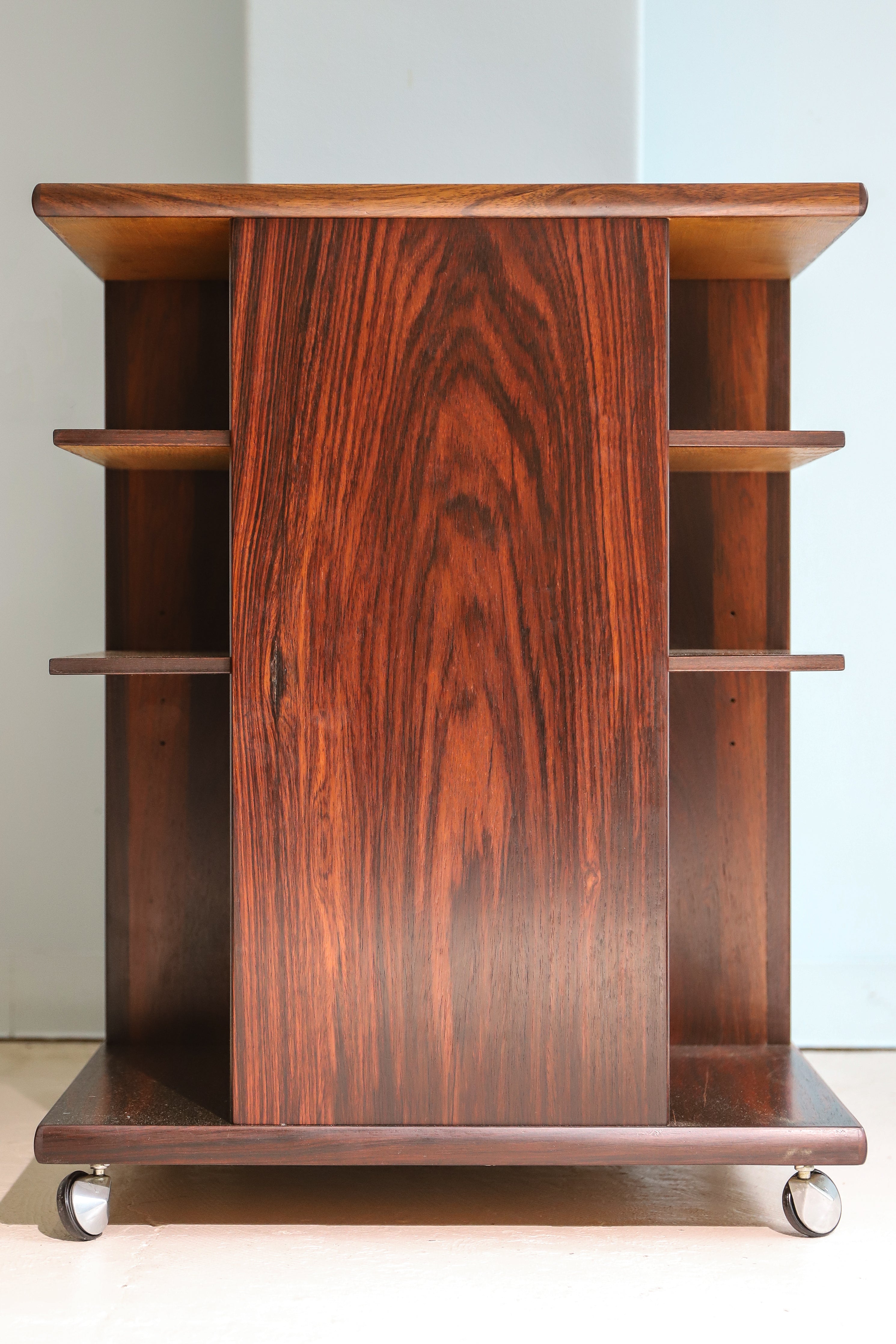 デンマークヴィンテージ ブックシェルフ キャスター付き サイド