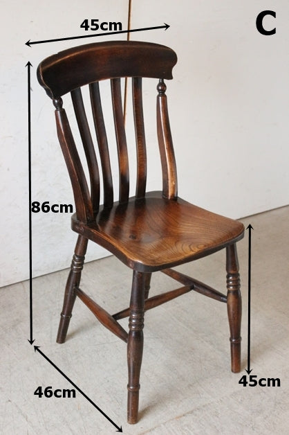 2脚あり！1890年代ヴィクトリアンキッチンチェア イギリスアンティーク