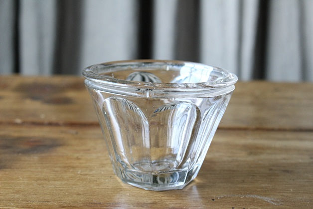 フランスアンティークガラス雑貨 円錐のジャムポット 口元直径11cm