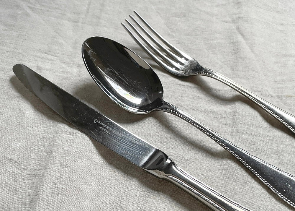 クリストフル社ディナーカトラリー用3本セット フランスアンティーク