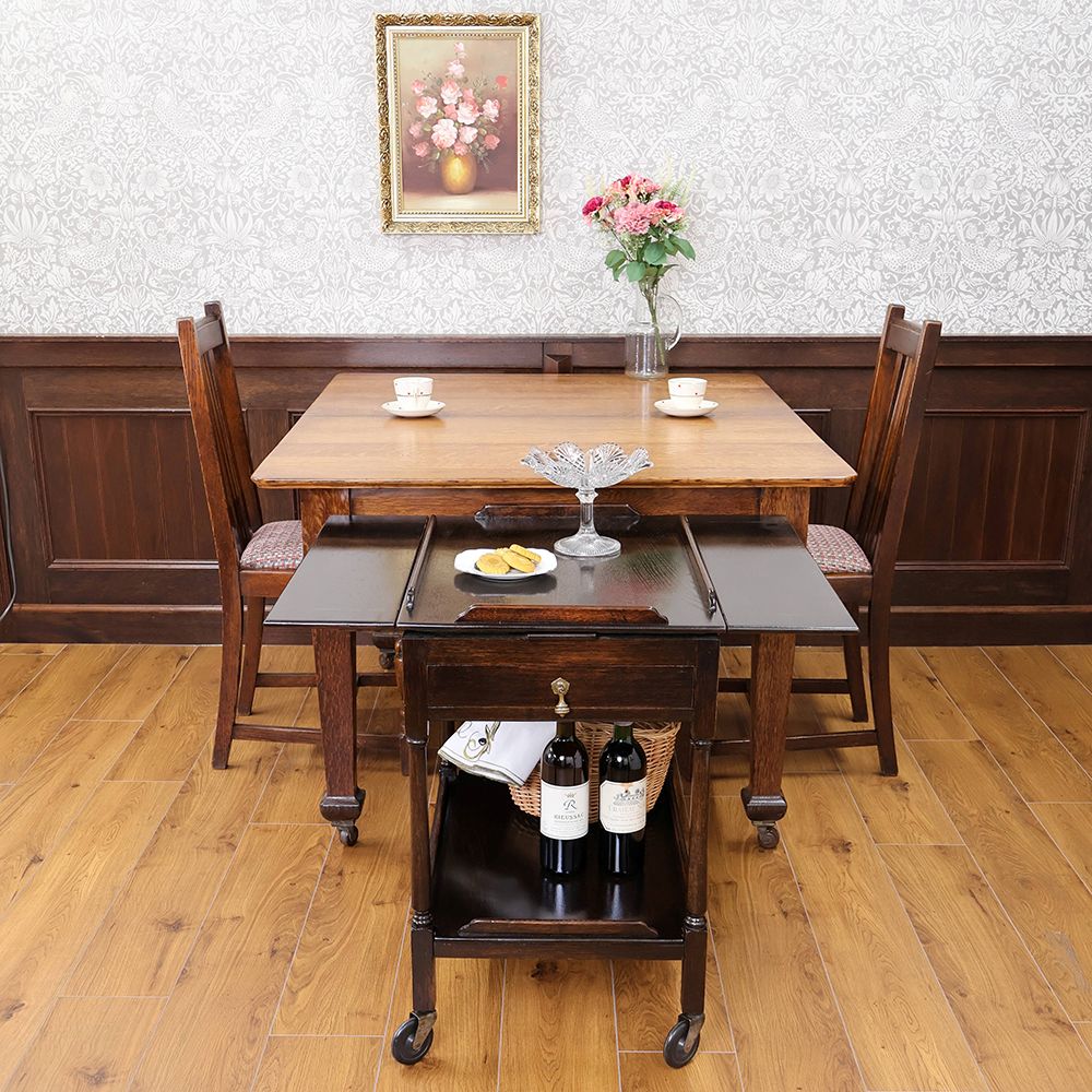 天板をサッと広げて使えちゃう♪ トロリー VC111-097 – アンティーク