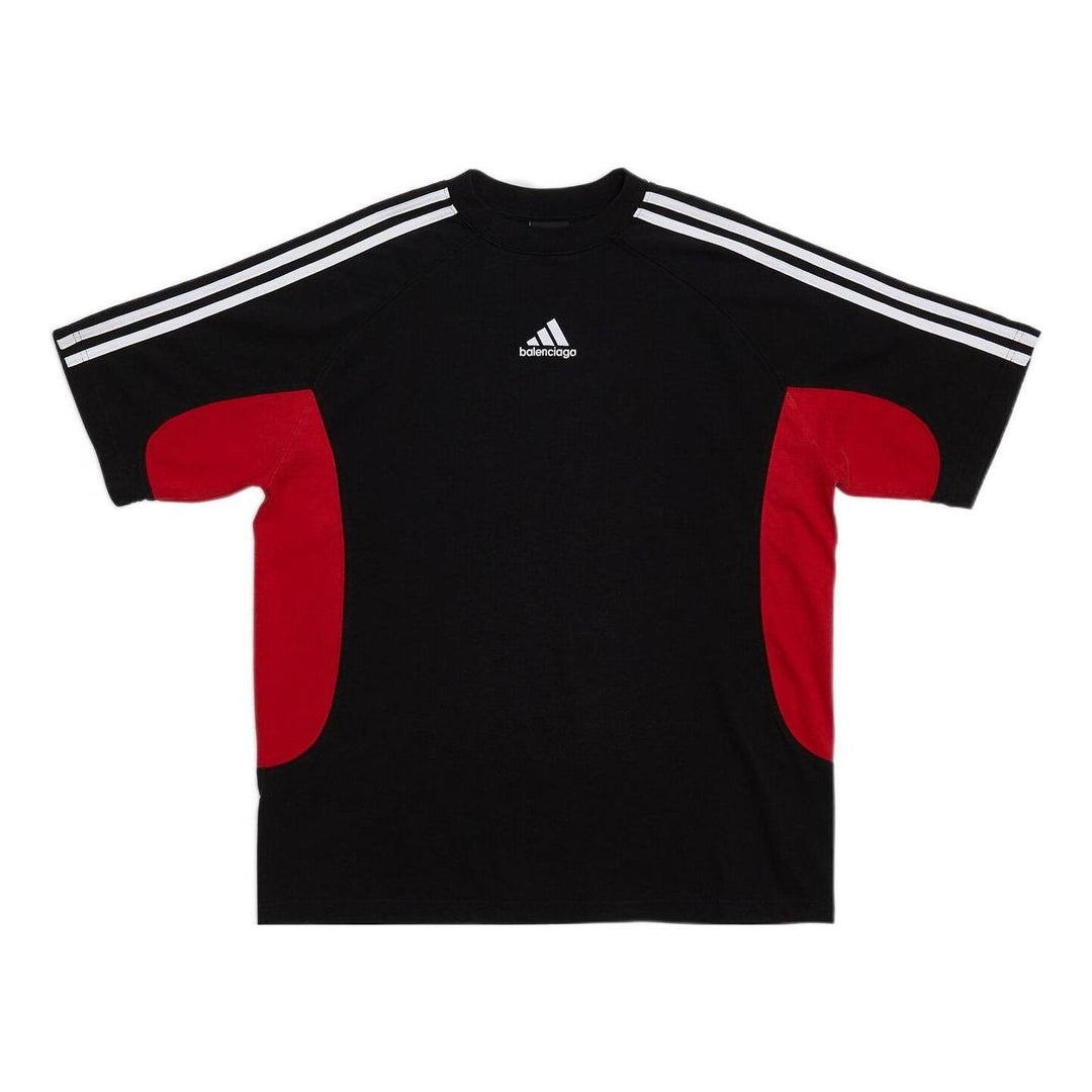 Balenciaga x adidas T-Shirt Medium Fit 'Black Red' 712401TNVA61003