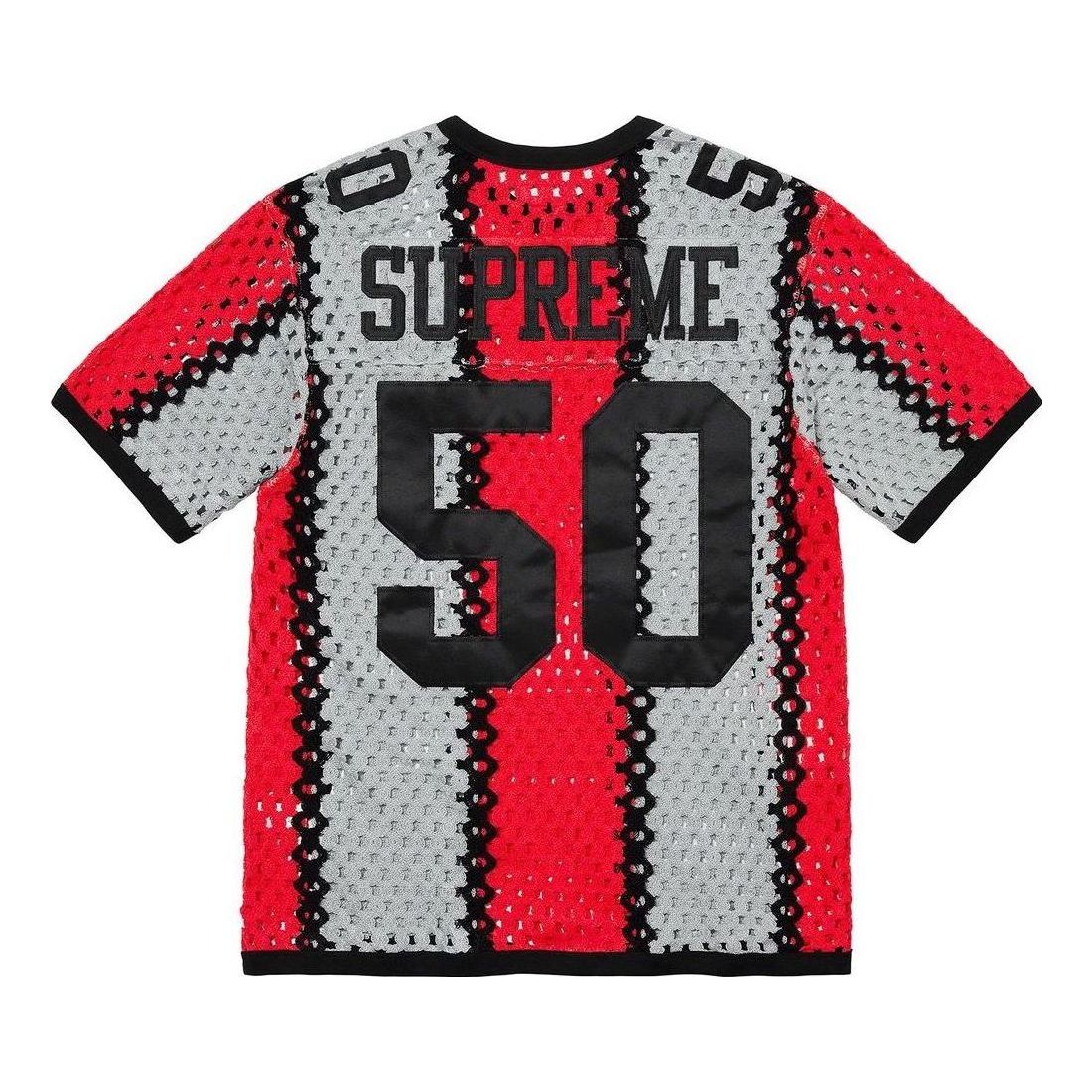 Supreme SS23 Week10 Crochet Football Jersey 'Red' SUP-SS23-193