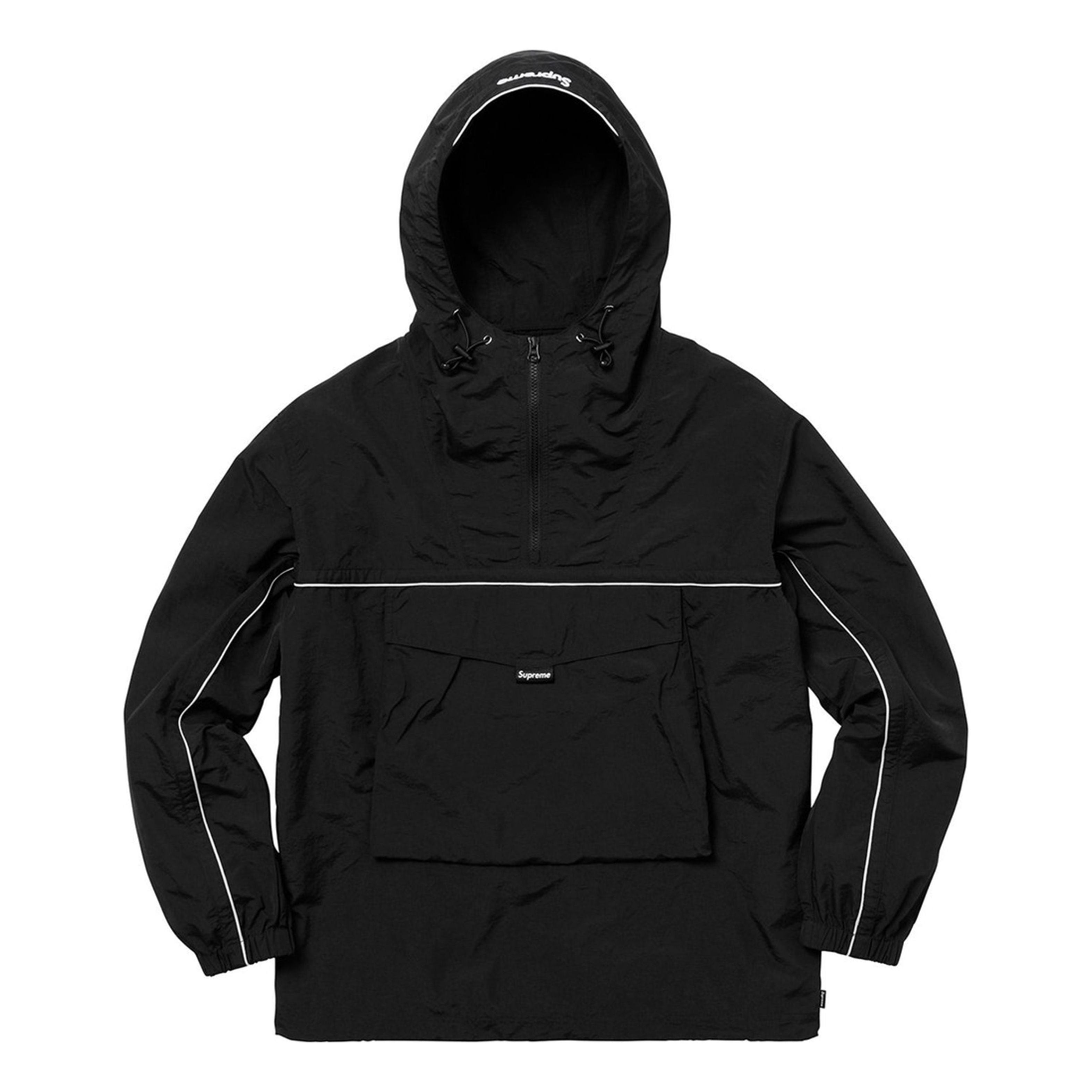Supreme SS18 Split Anorak Black Colorblock hooded Interchange