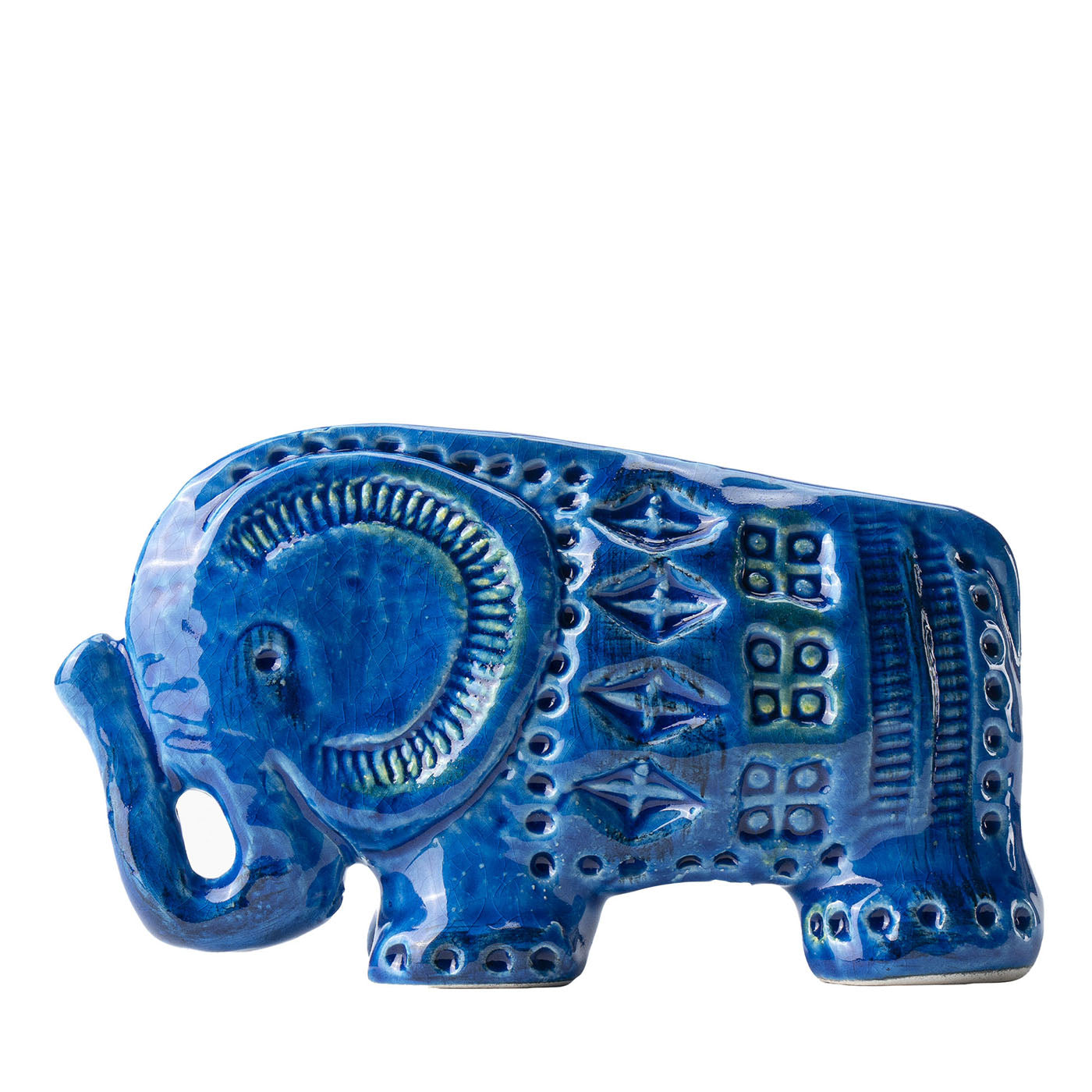 Rimini Blu Elephant Figurine by Aldo Londi Bitossi Ceramiche