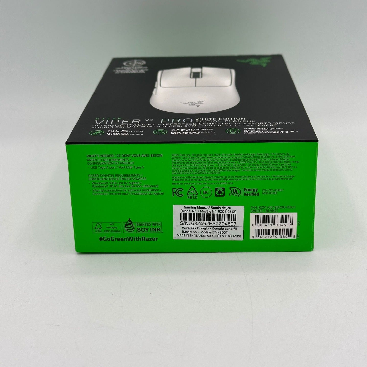 Razer Viper V3 Pro Wireless Esports Gaming Mouse White New