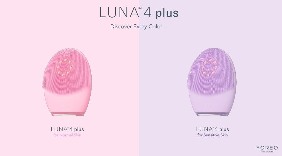 FOREO LUNA 4 Plus Facial Cleansing Device (Sensitive Skin) (Purple)