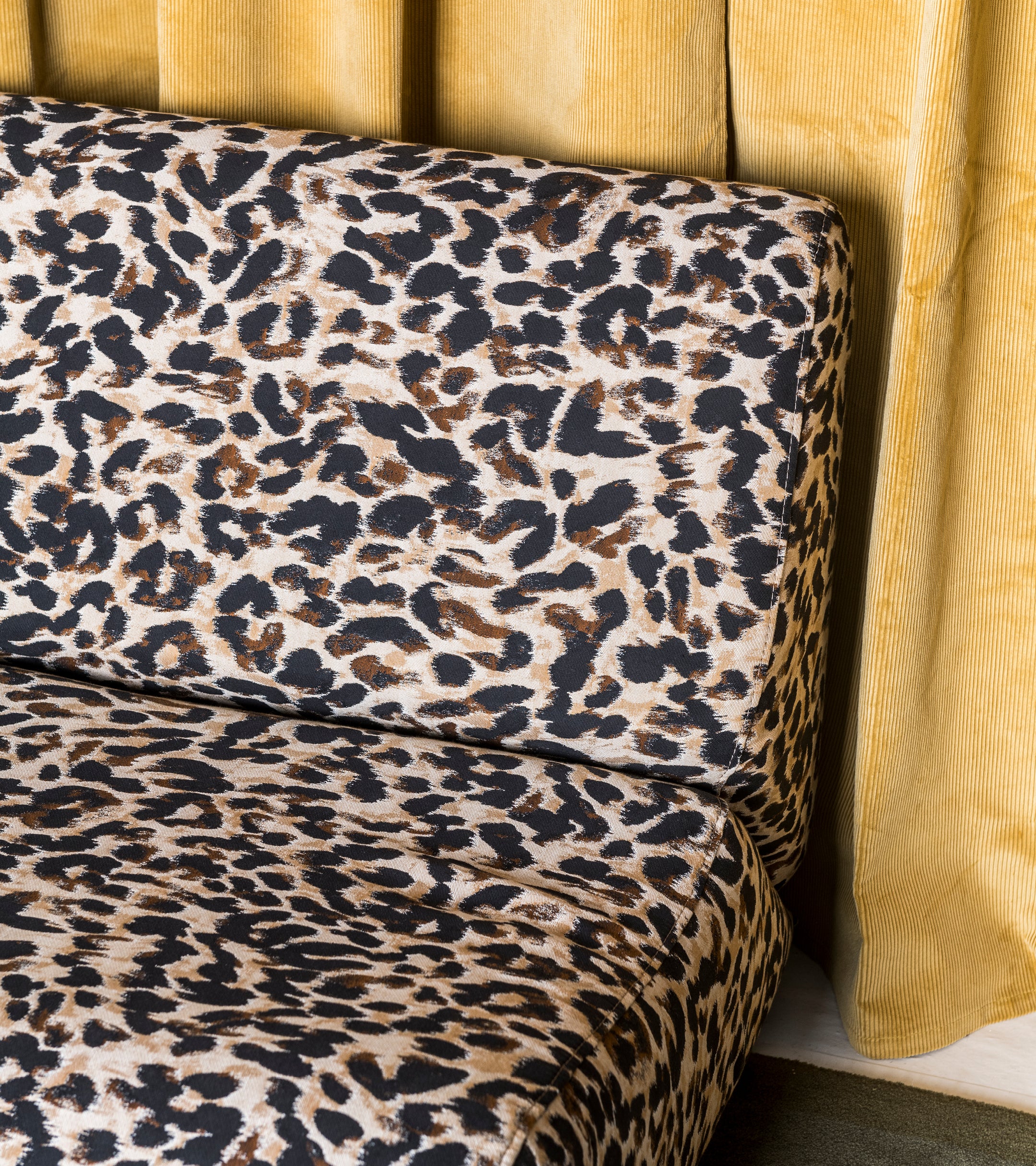 Wood Base Fireside Chair, Leopard - Rotondo - The Socialite Family