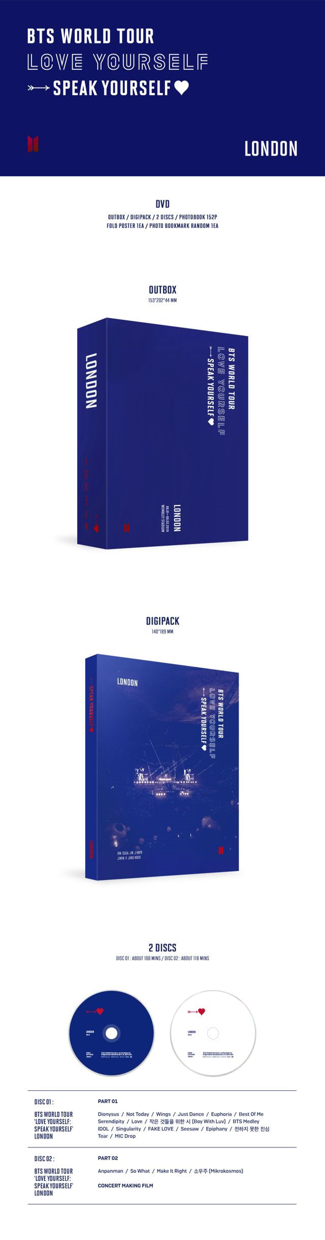 BTS] World Tour 'Love Yourself' Speak Yourself : London DVD – krmerch