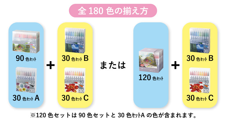 ZIG クリーンカラーリアルブラッシュ180色の揃え方
