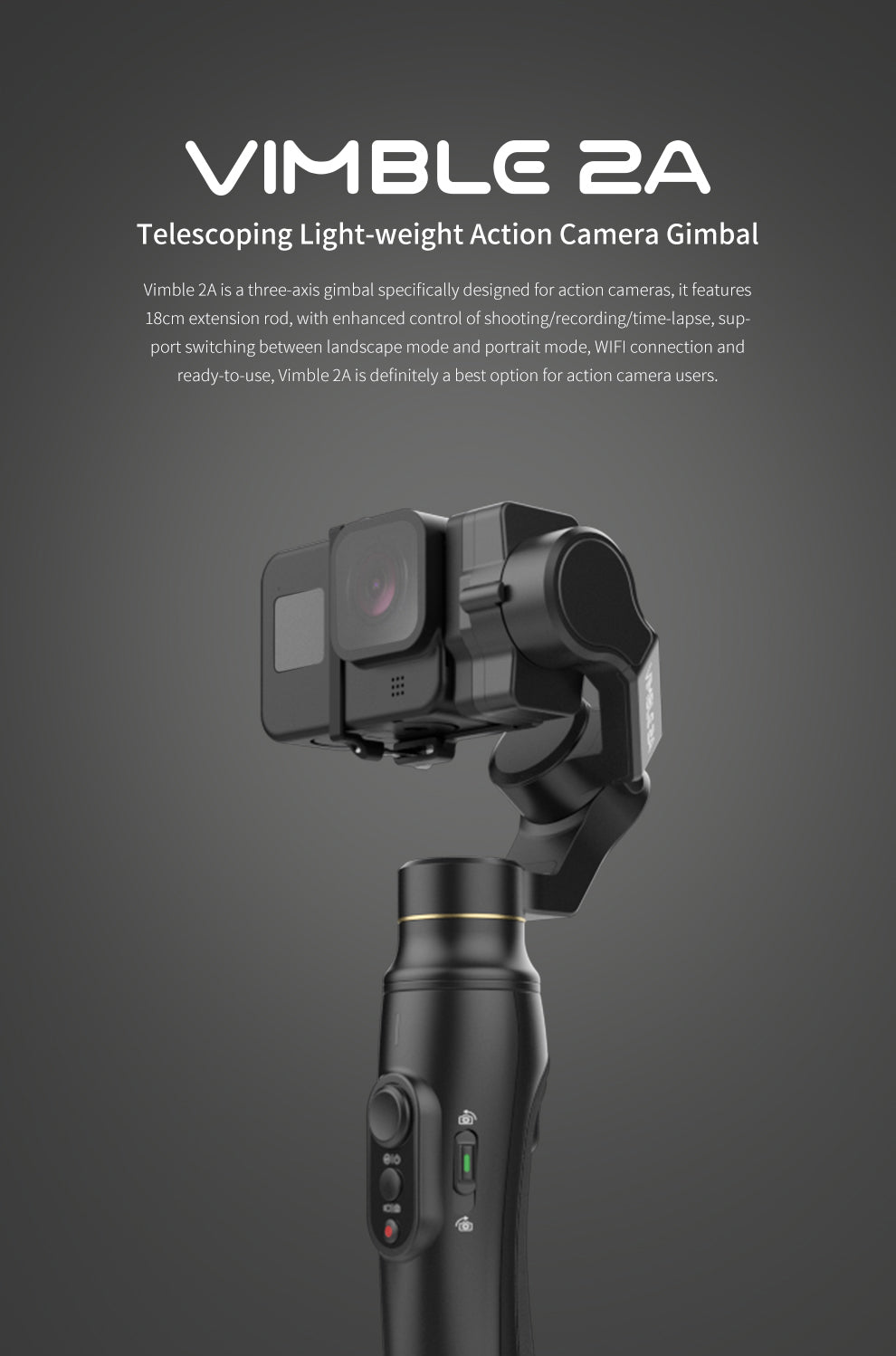 Feiyu Vimble 2A | Extendable Gimbal for Action Cam – FeiyuTech