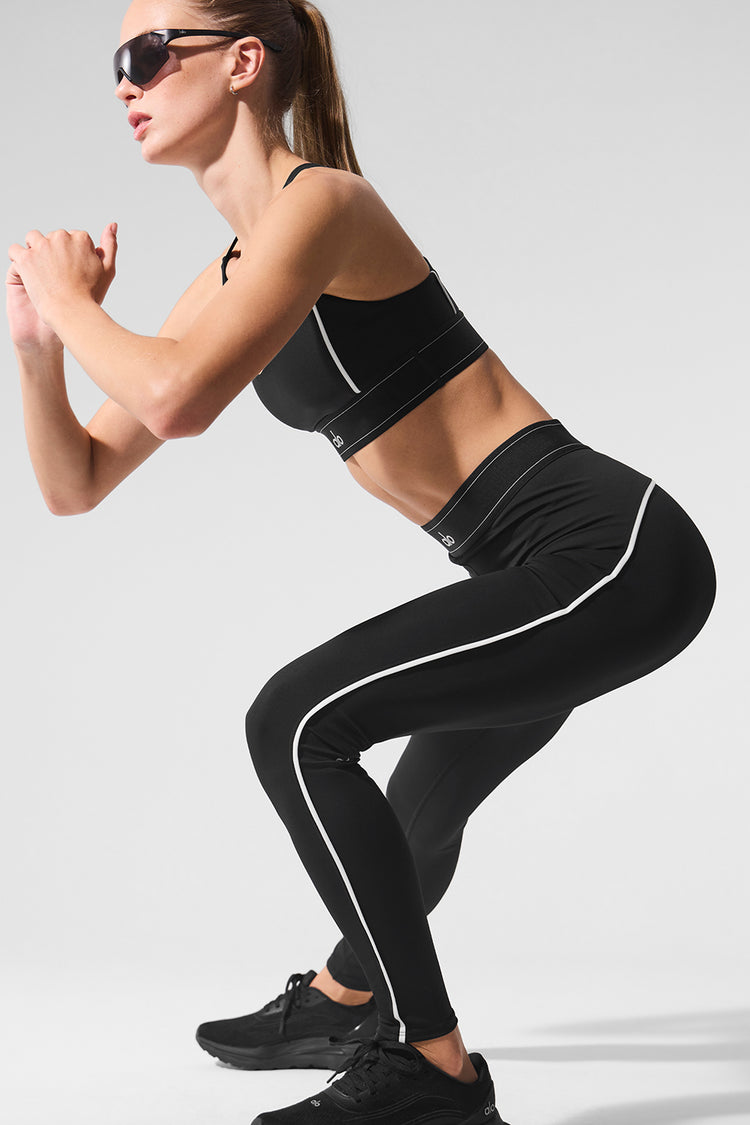 Airlift High-Waist Suit Up Legging - Black/White | ALO