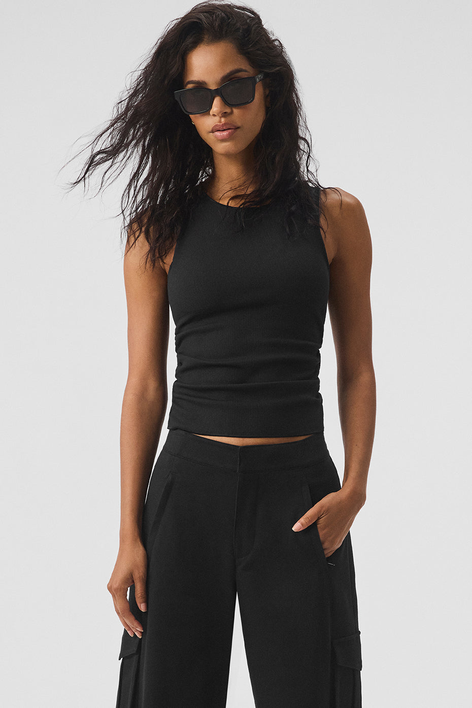 Ribbed Prosper Tank - Black | ALO