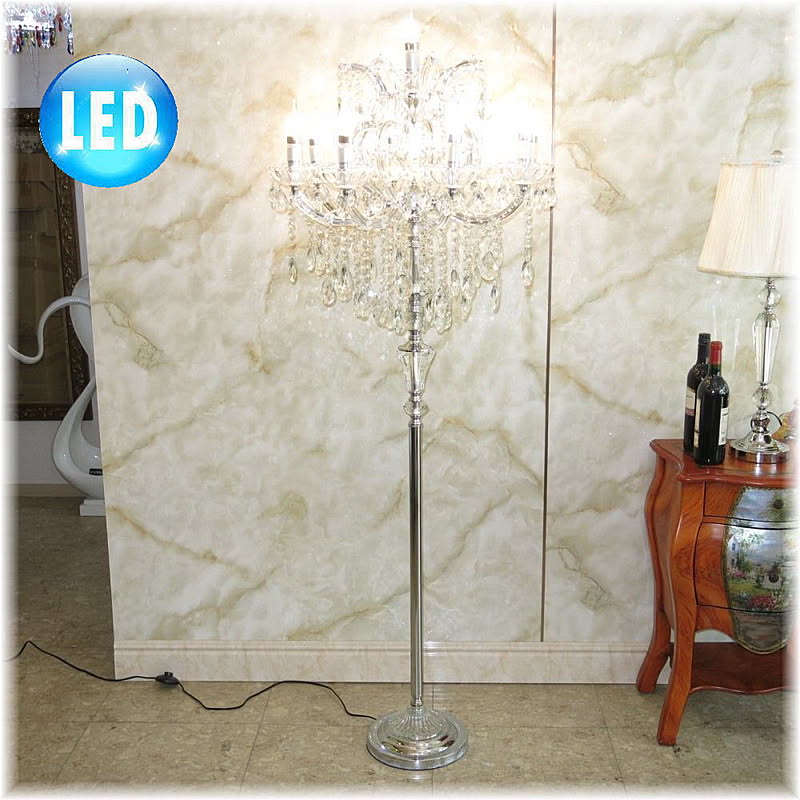 アンティーク・ガレ ガレ アンティーク調 LED付き クリスタル フロア