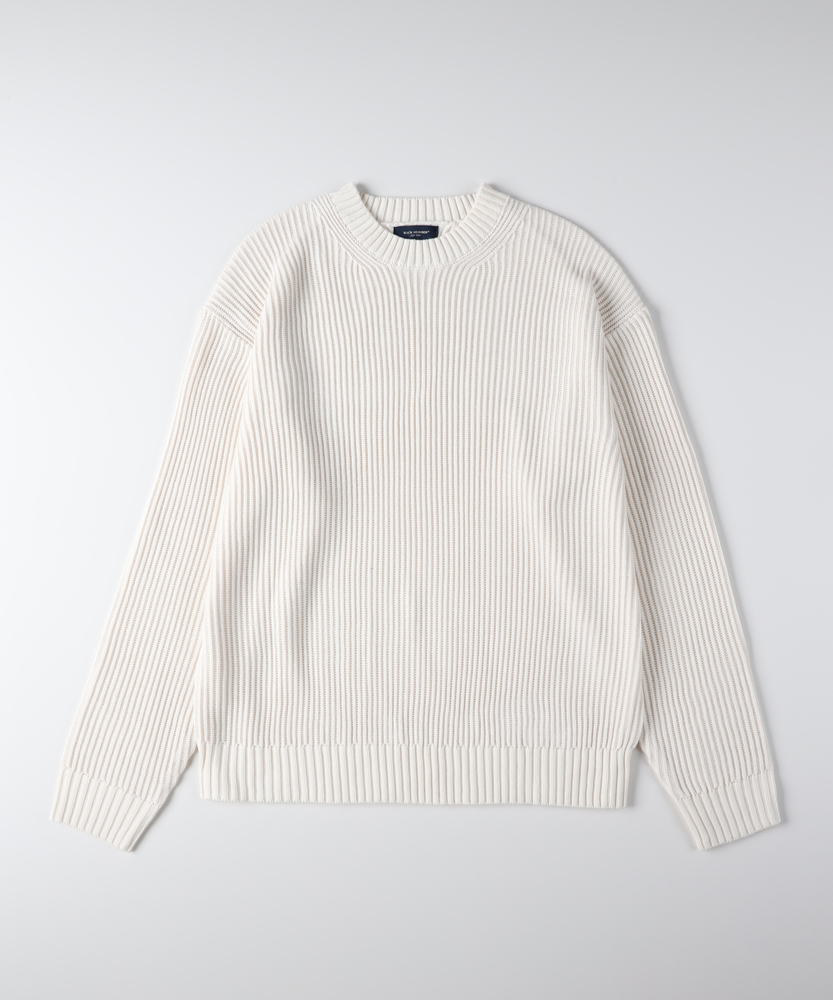 畔編みクルーネックセーター(S オリーブ): トップス｜Right-on公式