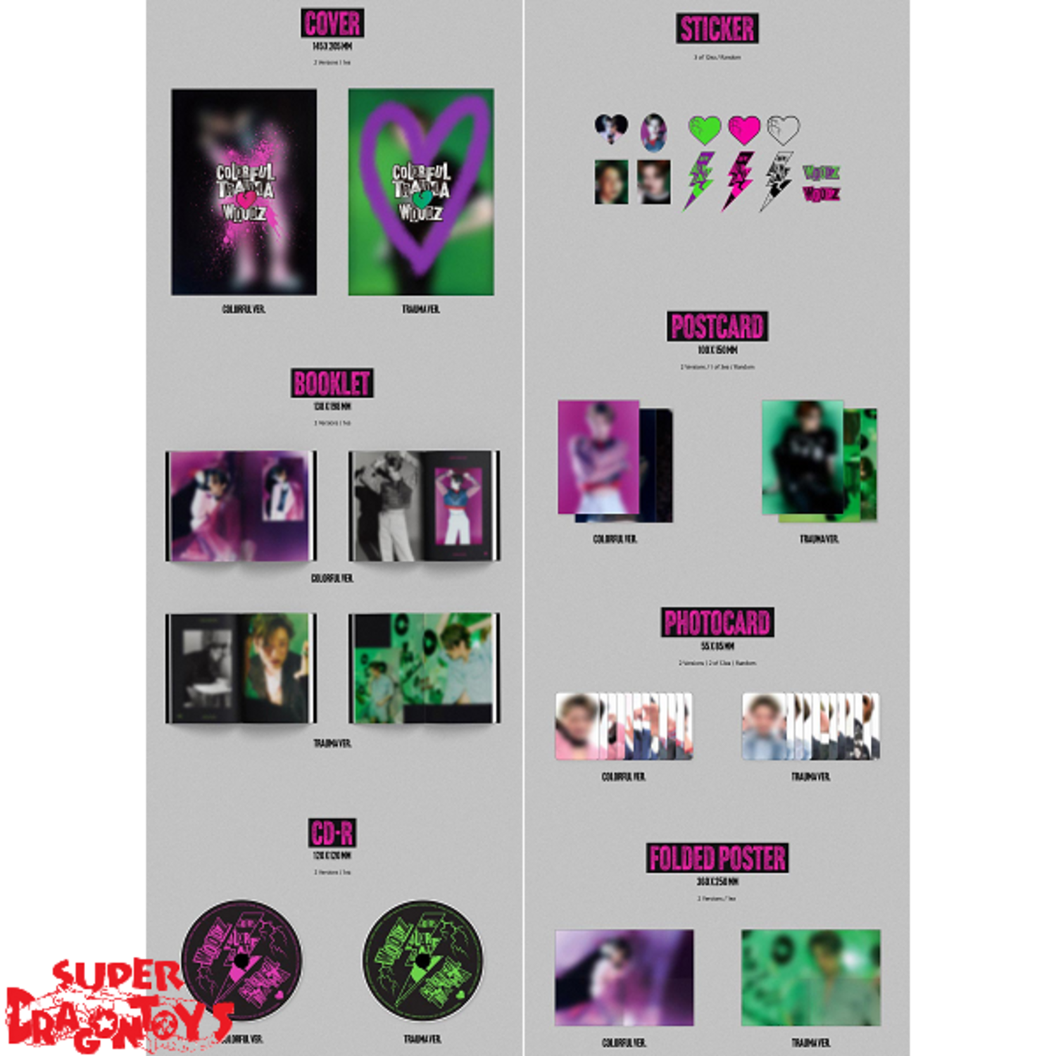 WOODZ (조승연) - COLORFUL TRAUMA - 4TH MINI ALBUM - SUPER DRAGON TOYS