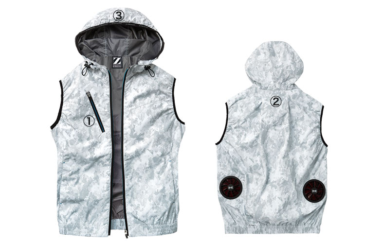 春夏用]Z-DRAGON フード付き空調服®ベスト[男女兼用](01-74220) | 株式