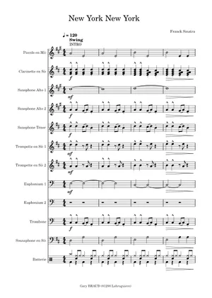 New York, New York (Lady Gaga) Sheet Music for Saxophone tenor