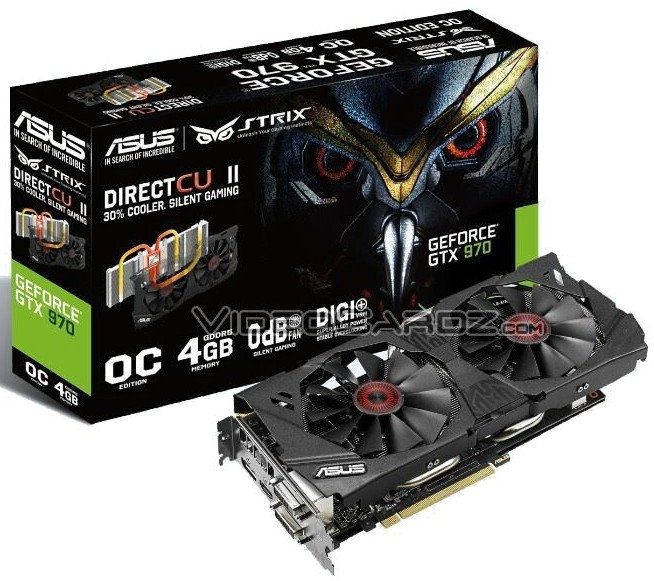 Asus STRIX GTX 970 OC 4GB Shows Up with Red Eyes