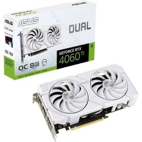 ASUS エイスース Dual GeForce RTX 4060 Ti EVO White OC Edition 8GB