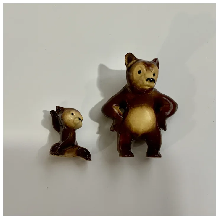 Hagen Renaker Brown Mama & Baby Bear California Pottery Figurines