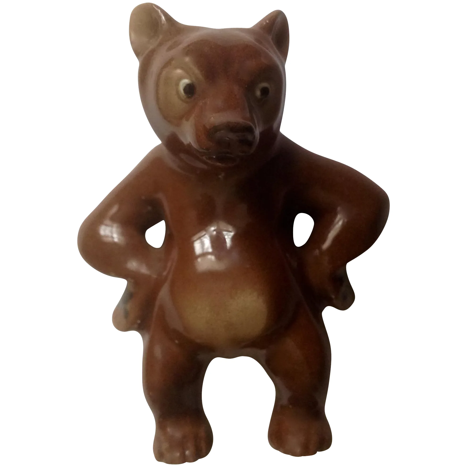 Hagen Renaker Mini Papa Bear with Paws on Hips Figurine. For Sale