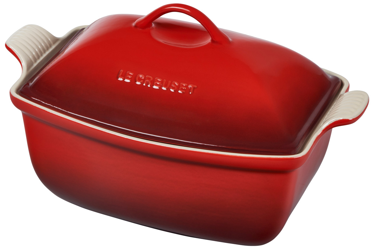 Le Creuset 4.5 qt. Deep Covered Rectangular Baker - Cerise