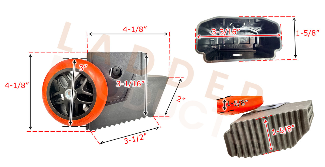 Little Giant Conquest Snap Foot Wheel Assembly Kit 55389 | Ladder