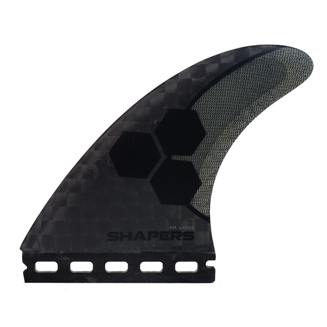AM Carbon-Stealth Thruster Fin Set -Large | Futures Compatible