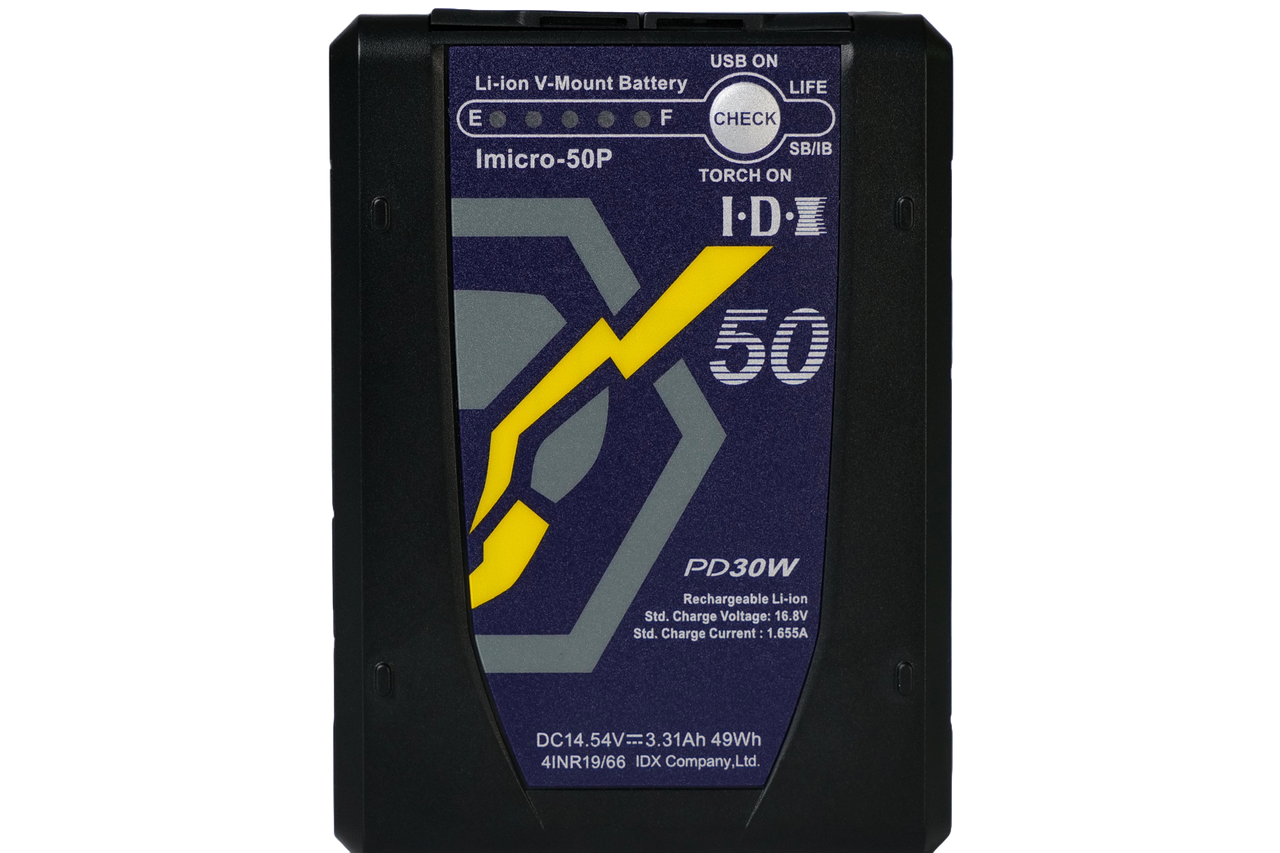 Imicro-50P (Micro 49Wh High-Load Li-Ion V-Mount Battery w 2x D-Tap)